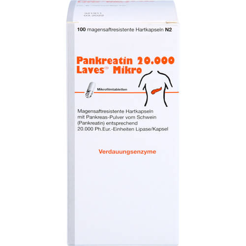 PANKREATIN 20.000 Laves Mikro magensaftr.Hartkaps.