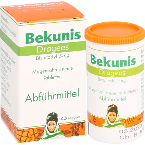 BEKUNIS Dragees Bisacodyl 5 mg magensaftres.Tabl.