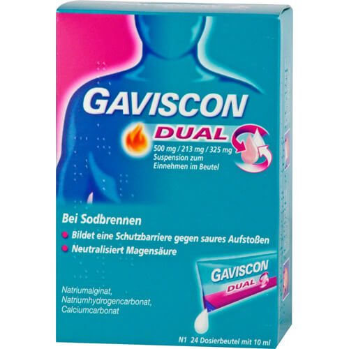 GAVISCON Dual 500mg/213mg/325mg Susp.z.Einn.Btl.