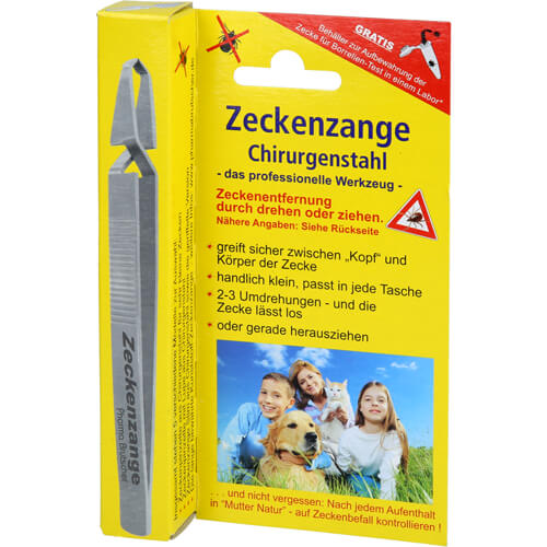 ZECKENZANGE Chirurgenstahl geriffelt