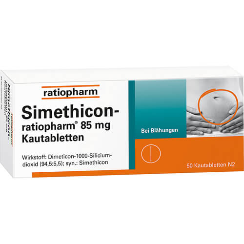 SIMETHICON-ratiopharm 85 mg Kautabletten