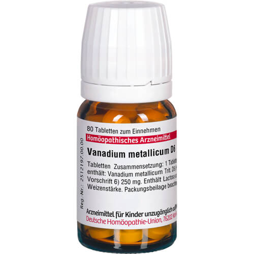 VANADIUM METALLICUM D 6 Tabletten