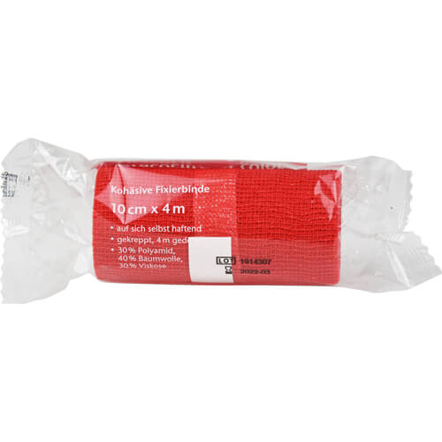 DRACOELFI haft color elast.Fixierb.10 cmx4 m rot